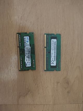RAM portátil PC3L-12800 Samsung y Micron DDR3 2x4G