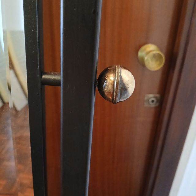 Espejo tocador forja negro