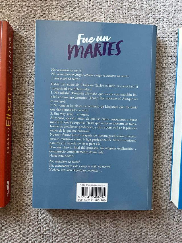 Olvidar a Ethan
Fue un martes
fue un miercoles
inv