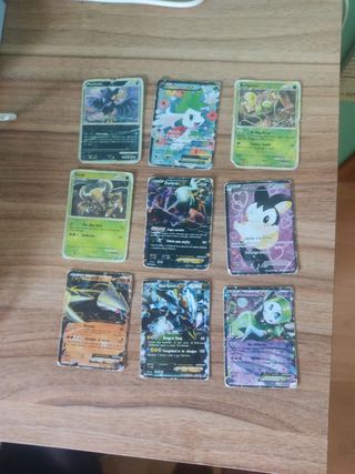 9 cartas Pokémon antiguas