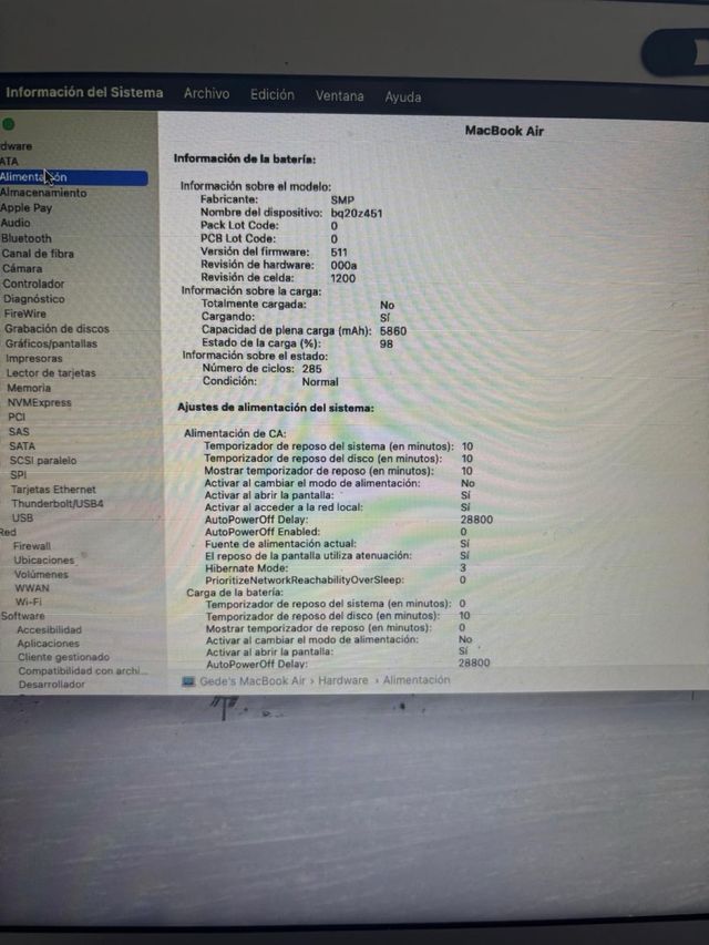 MacBook Air 2013 Plata