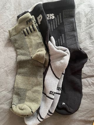 Calcetines running PIZIS - Grises y Verde