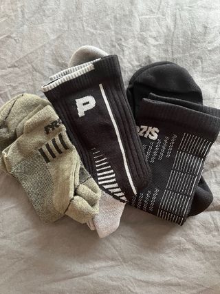 Calcetines running PIZIS - Grises y Verde