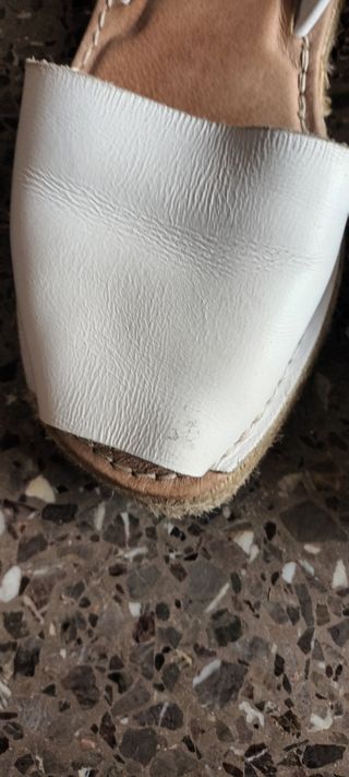 Avarcas blancas menorquinas mujer talla 37