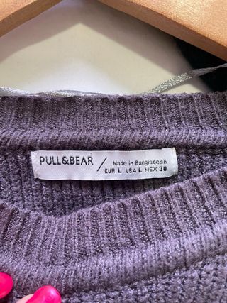 Jersey Pull&Bear Gris Talla L