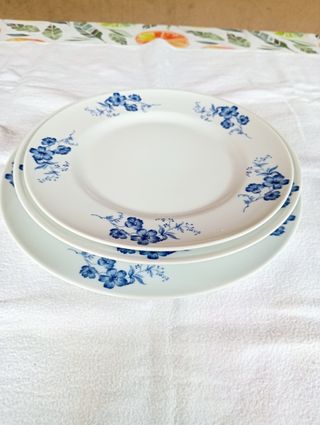 Set 3 Piatti Richard Ginori, Blu e Bianco