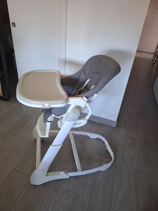 Trona bebé plegable gris