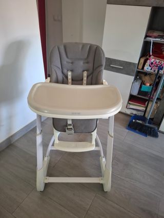 Trona bebé plegable gris