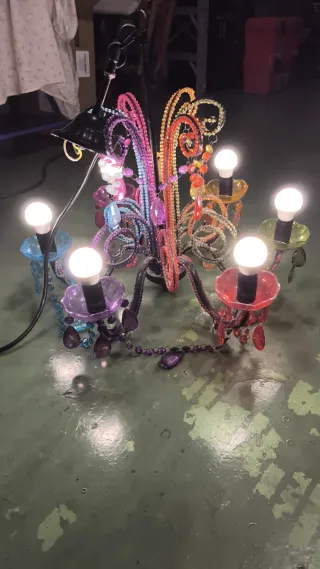 Lampara techo multicolor