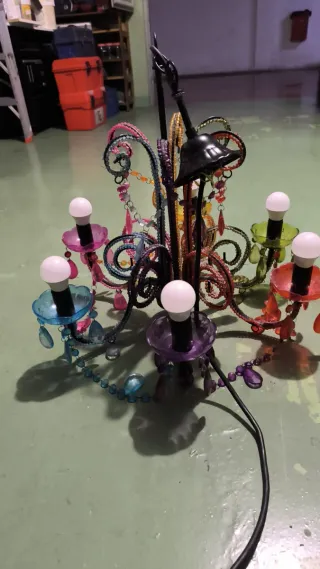 Lampara techo multicolor