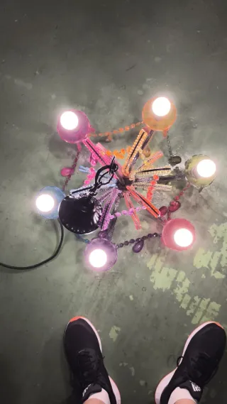 Lampara techo multicolor