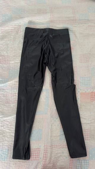Pantalones de cuero negros - Talla S