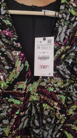 Vestido lentejuelas ZARA Nochevieja