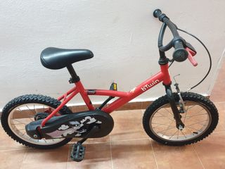 Bicicleta niño BTwin 16" roja