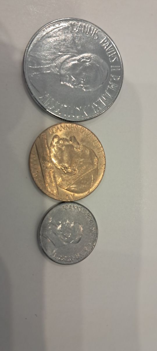 3 Monedas Juan Pablo II