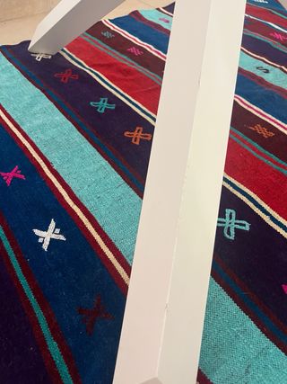 Mesa cristal redonda blanca