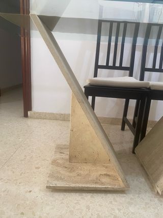 Mesa cristal & piedra - Comedor