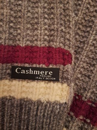 Bufanda de cachemir color gris ¡NUEVA!