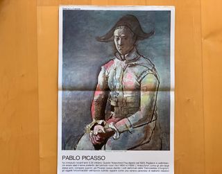 Poster di PABLO PICASSO: "Arlecchino"  del 1923