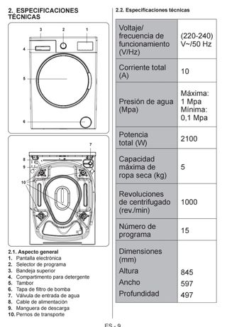 Lavadora Ecron LV1042CF1 - 5kg
