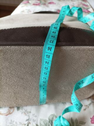Bolso bandolera piel beige