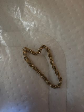 Pulsera trenzada dorada