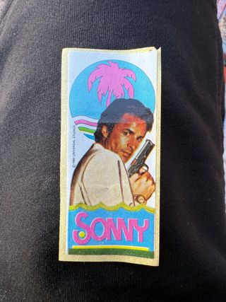 lote de 4 Cromos Miami Vice: Pegatinas 80s clicles