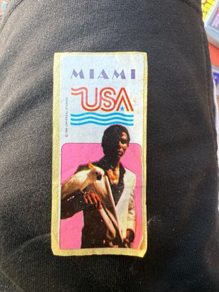 lote de 4 Cromos Miami Vice: Pegatinas 80s clicles