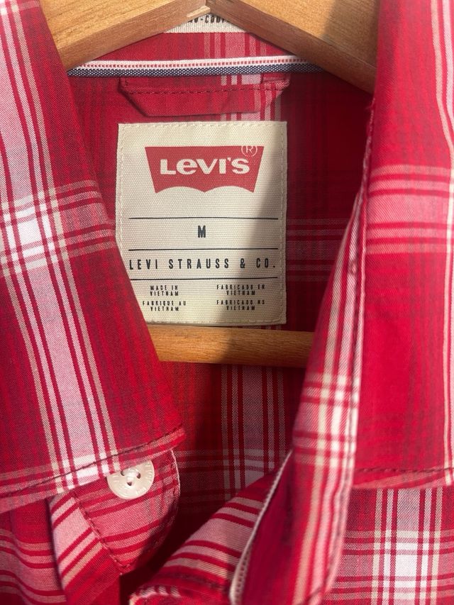Camisa Levi's cuadros roja - Talla M