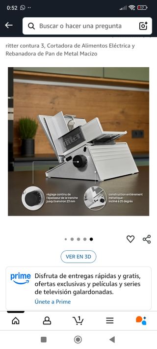 Cortadora de fiambres Ritter - 65W