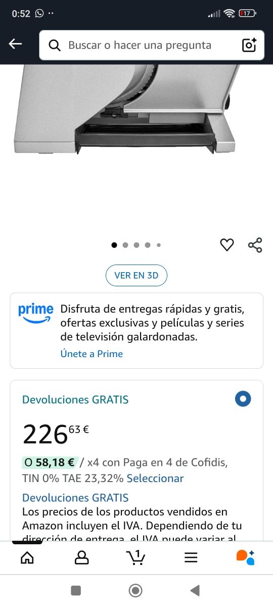 Cortadora de fiambres Ritter - 65W