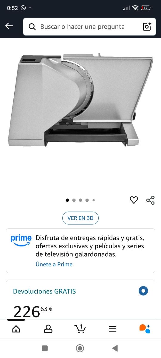 Cortadora de fiambres Ritter - 65W