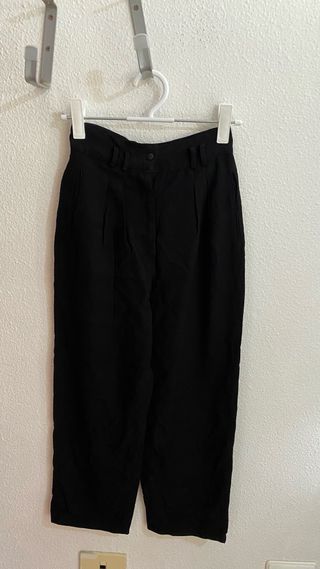 Pantalón traje negro - cintura alta