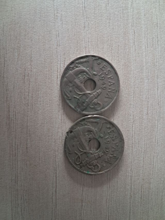 2 Monedas 50 Céntimos Peseta 1949