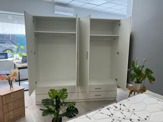 Armario ropero 4 puertas blanco