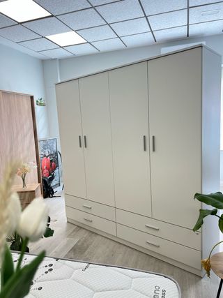 Armario ropero 4 puertas blanco