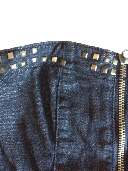 Vestido vaquero-azul, tubo