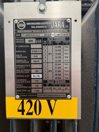Transformador trifásico 400 kVA