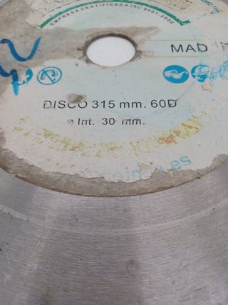 Disco Sierra 315mm - 60D - Eje 30mm