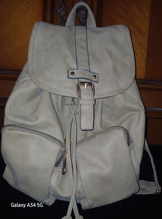 Mochila beige - de ante