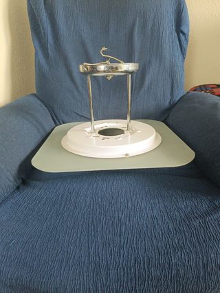 Lampara techo cristal azul moderna