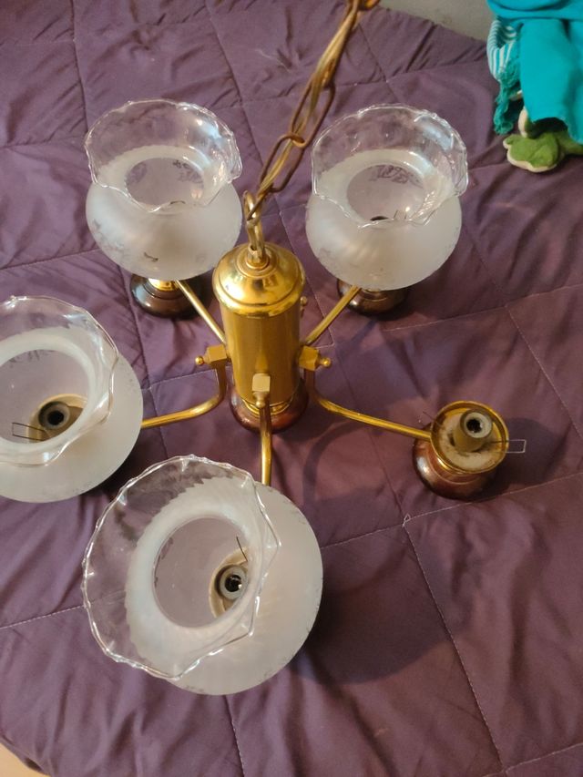 Lampara techo vintage 5 luces