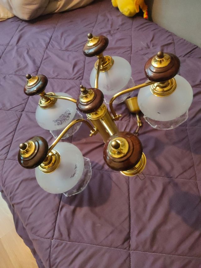 Lampara techo vintage 5 luces