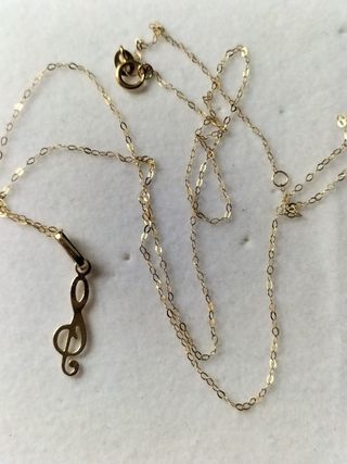 Collar Oro - Colgante Clave de Sol
