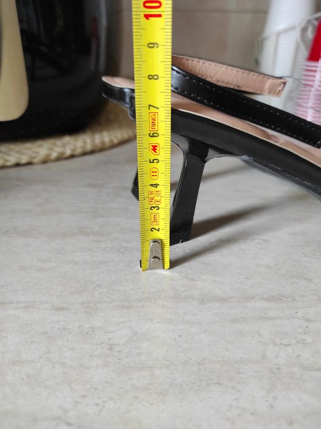 Scarpe tacco nero trasparenti