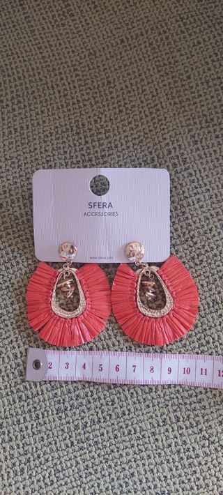 Pendientes Sfera naranja étnicos