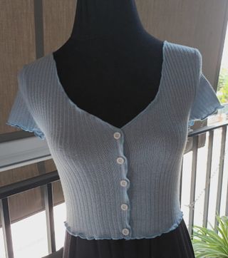 Blusa SHEIN azul - canalé