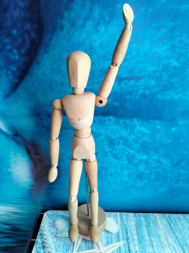 Manichino anatomico legno