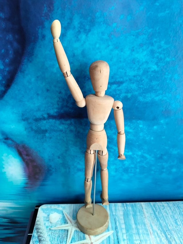 Manichino anatomico legno