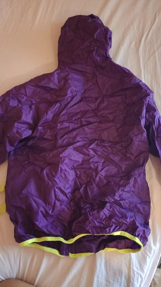 K-way bambina 10 anni viola e verde fluo portabile